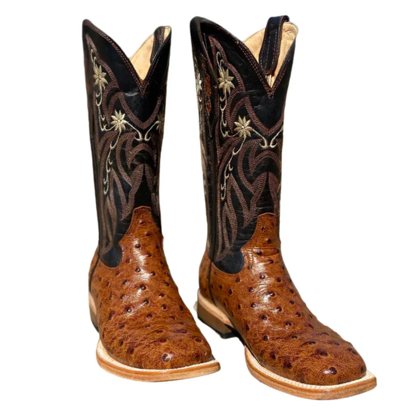 Cowtown Ladies Ostrich Print- Congac