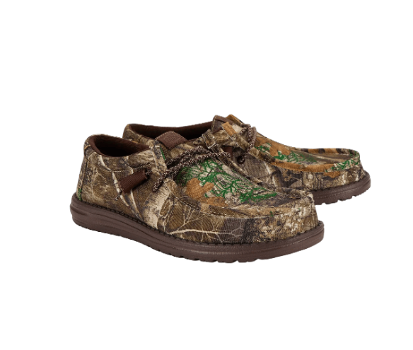 Camouflage shoes on a white background