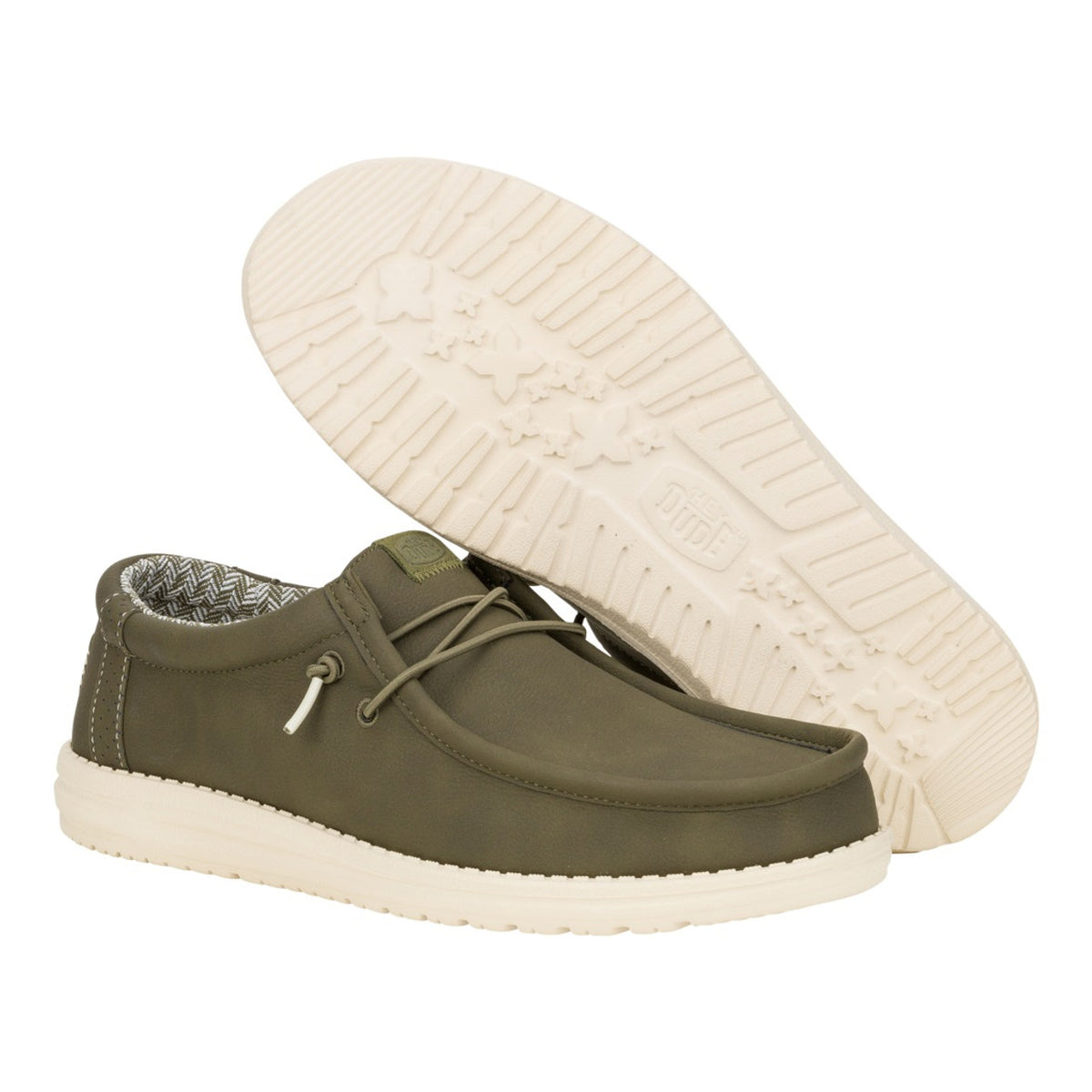 Hey Dude Men\'s Wally Mid Canvas Olive Men Shoes size 9 Hey Dude - Brandclub - HEYDUDE Mens Wally Mid Stretch Canvas main image 2