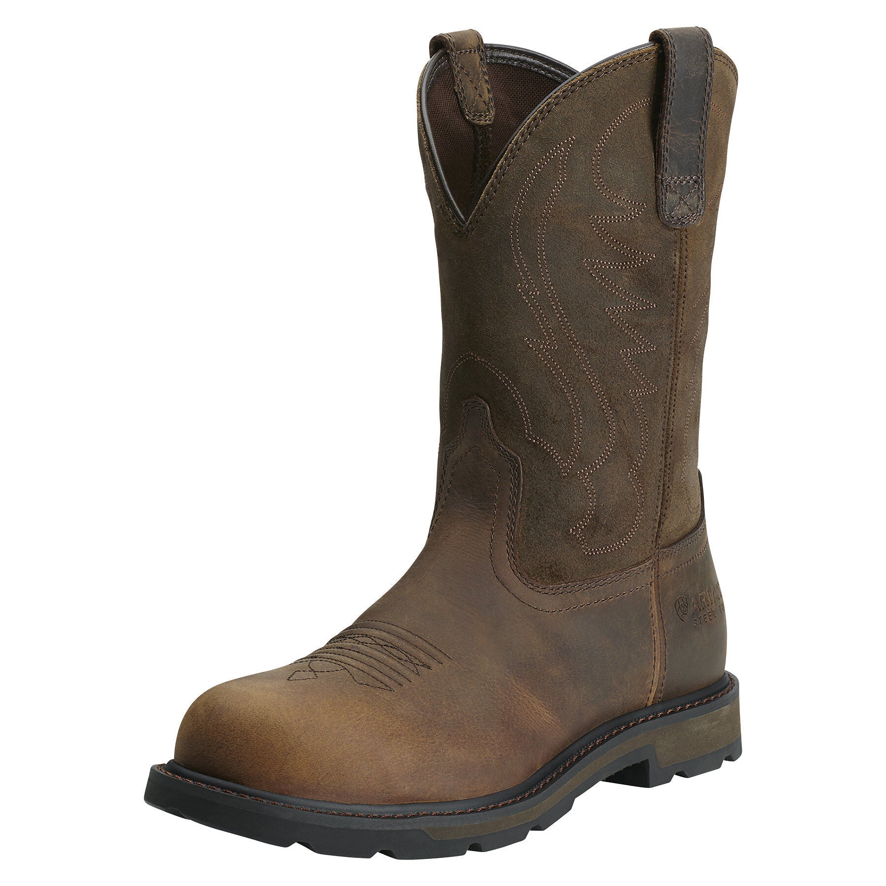 ARIAT Men's Groundbreaker Pull-on Steel Toe Boot - Brown - French's Boots