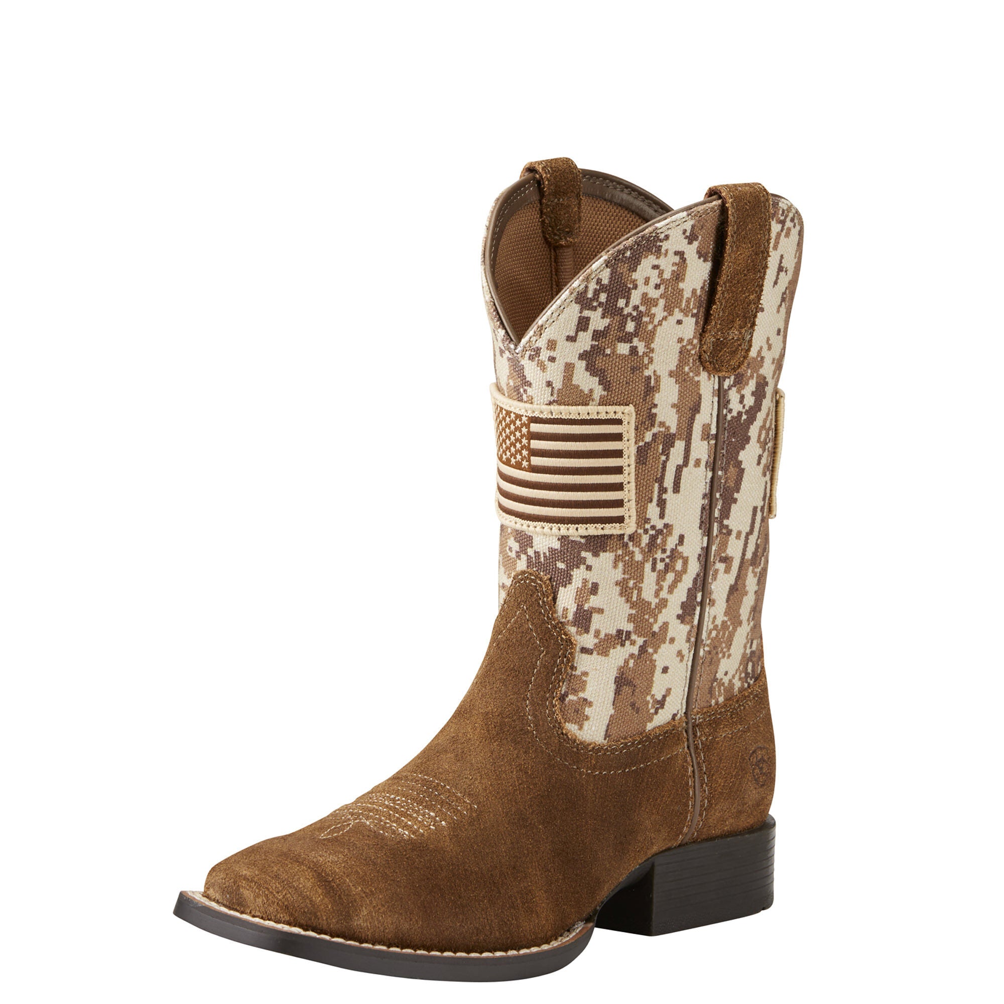 ARIAT Kids Patriot Boot - Antique Mocha/Sand Camo Print - French's Boots