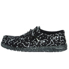 Hey Dude Men`s Wally Skeletons Black Casual Shoe