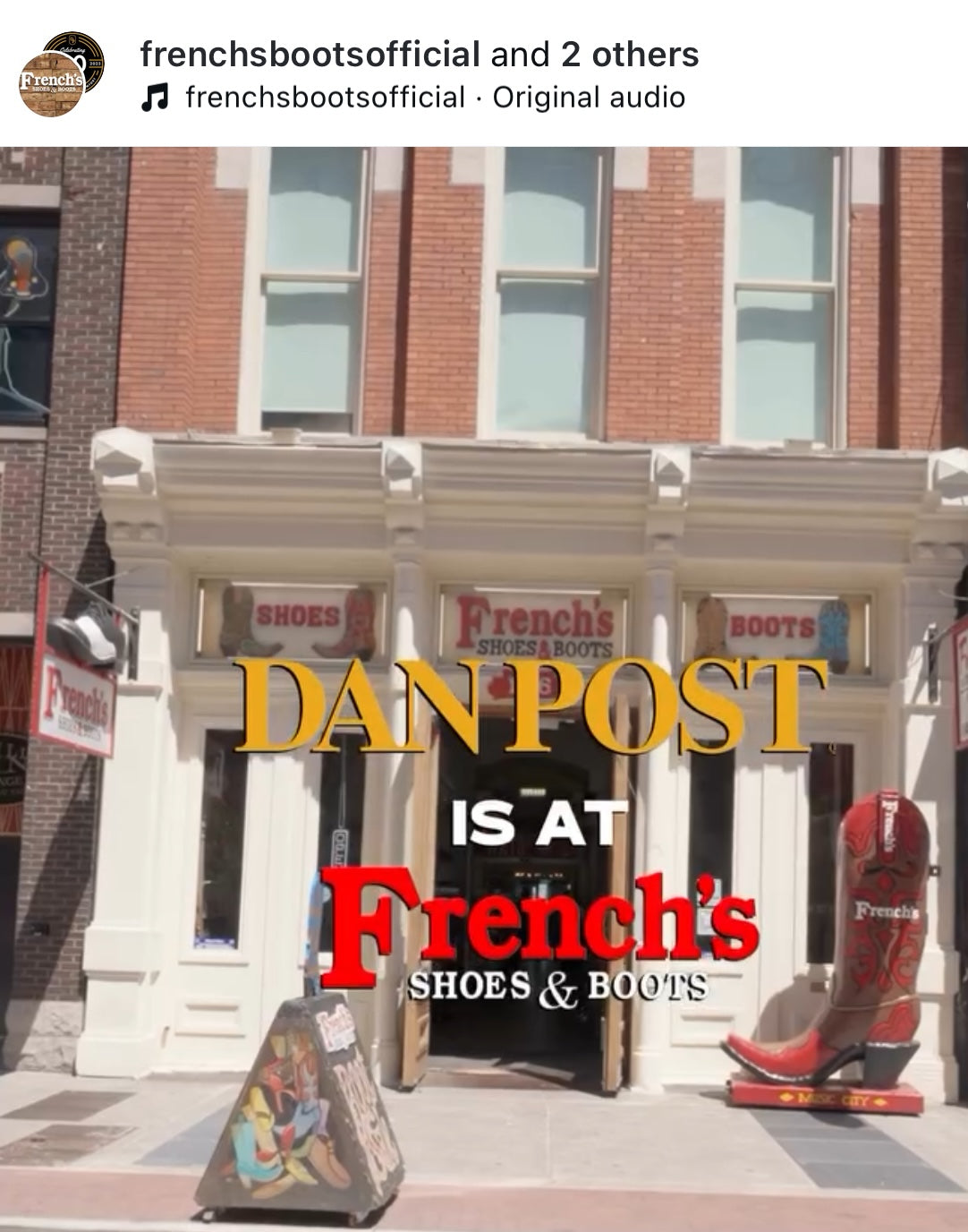 Screenshot of an Instagram Post "Danpost"