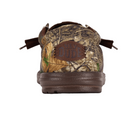 Camouflage shoe with 'New Dude' logo on a white background