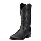 ARIAT Men's Heritage Western R Toe Boot - Black Deertan - French's Boots